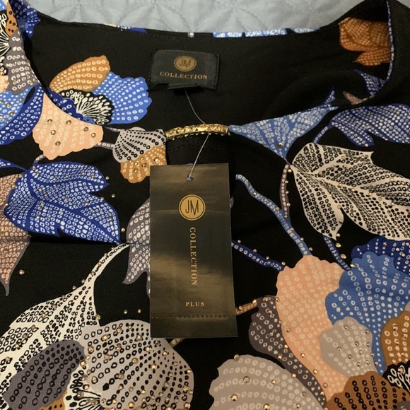 JM Collection Embellished Bell-Sleeve Dress - Picture 10 of 13